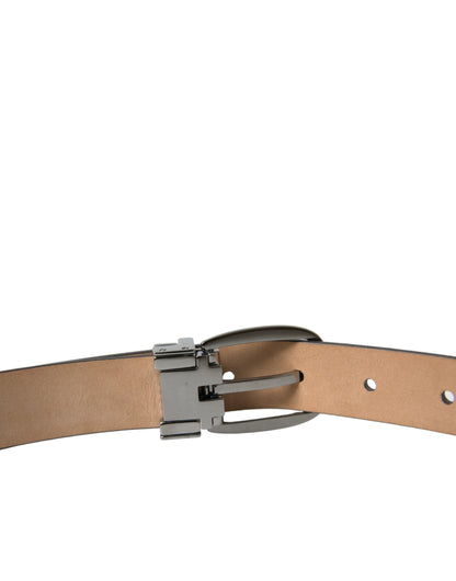  - Elegant Dark Brown Calf Leather Belt