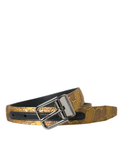  - Elegant Gold Leather Belt