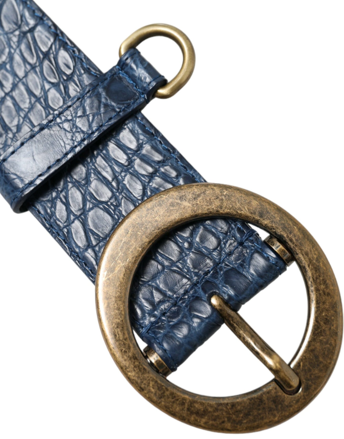  - Elegant Italian Leather Belt with Metal Buckle