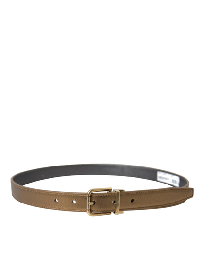  - Metallic Gold Leather Belt - Timeless Elegance