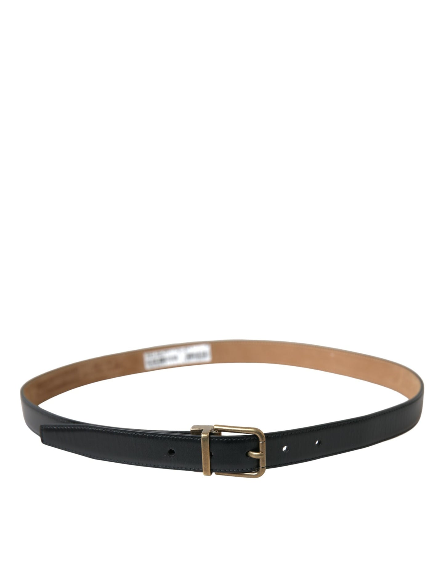  - Elegant Black Calf Leather Belt