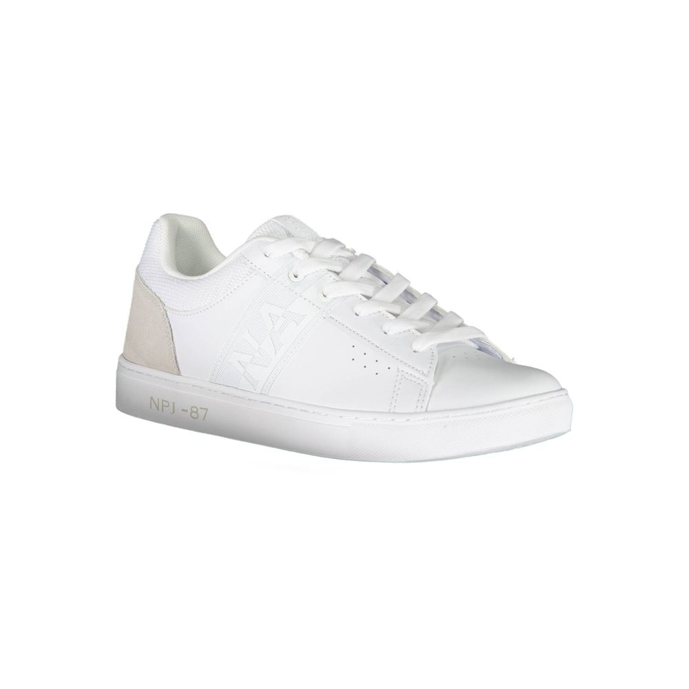  - Elegant White Sneakers with Contrasting Details