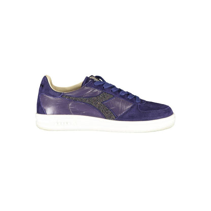 Diadora Women's Blue Sports Sneakers with Swarovski Detailing