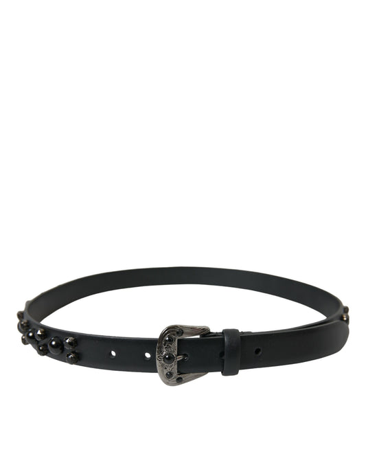  - Engraved Logo Leather Waist Belt