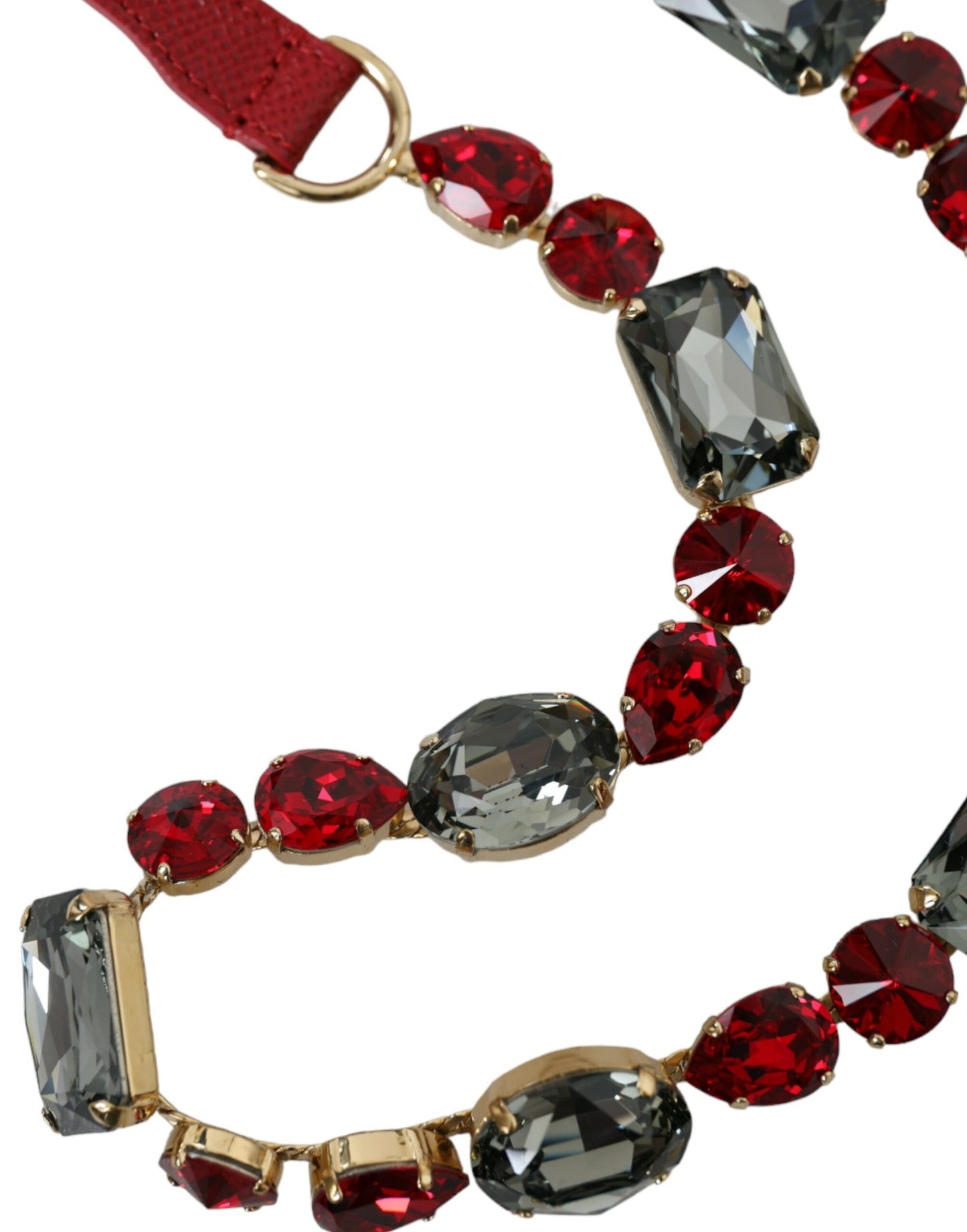  - Radiant Red Crystal Buckle Waist Belt