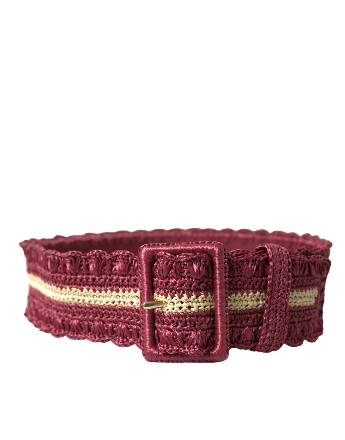  - Maroon Elegance Canvas Waist Belt