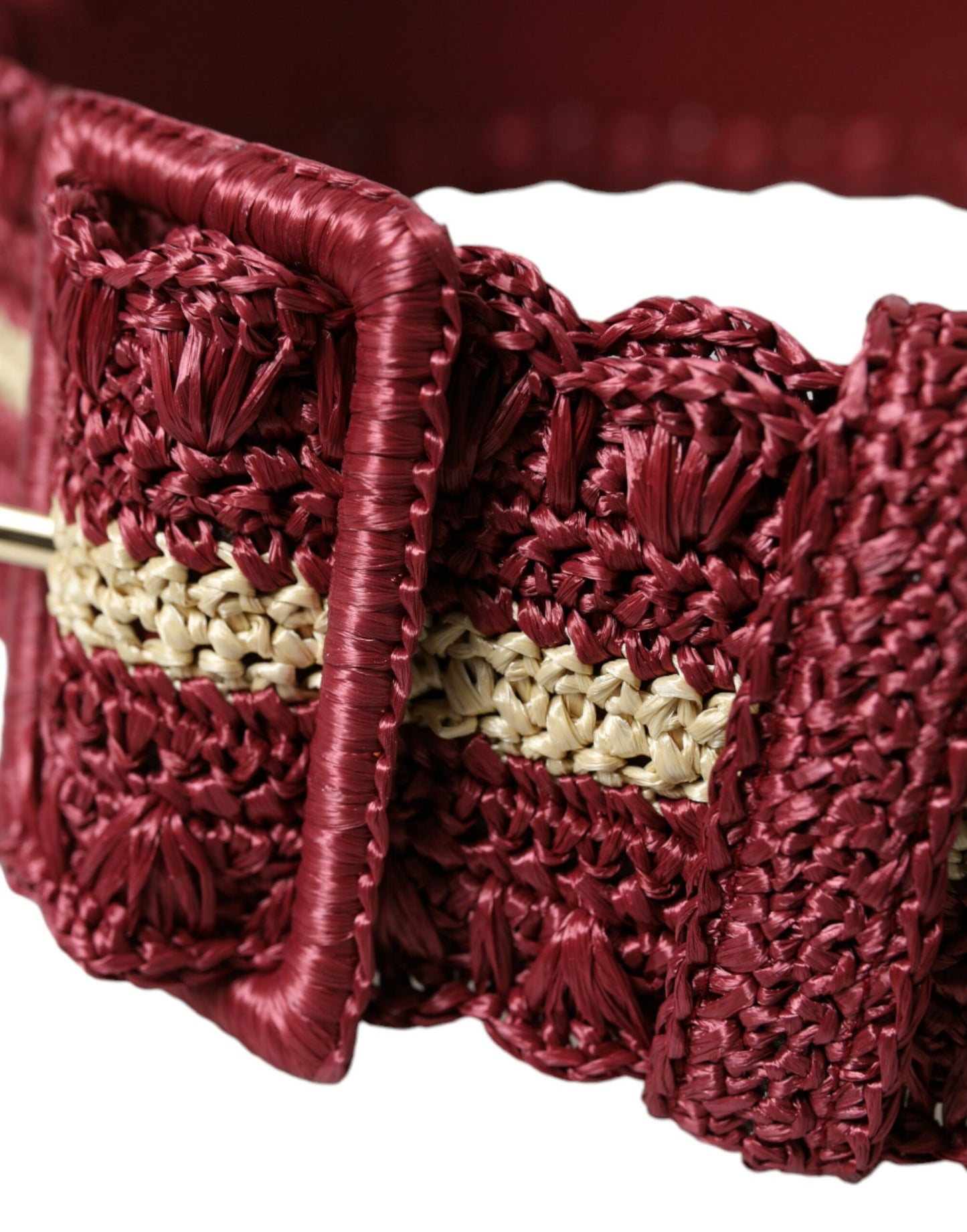  - Maroon Elegance Canvas Waist Belt