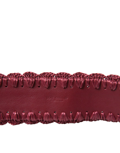  - Maroon Elegance Canvas Waist Belt