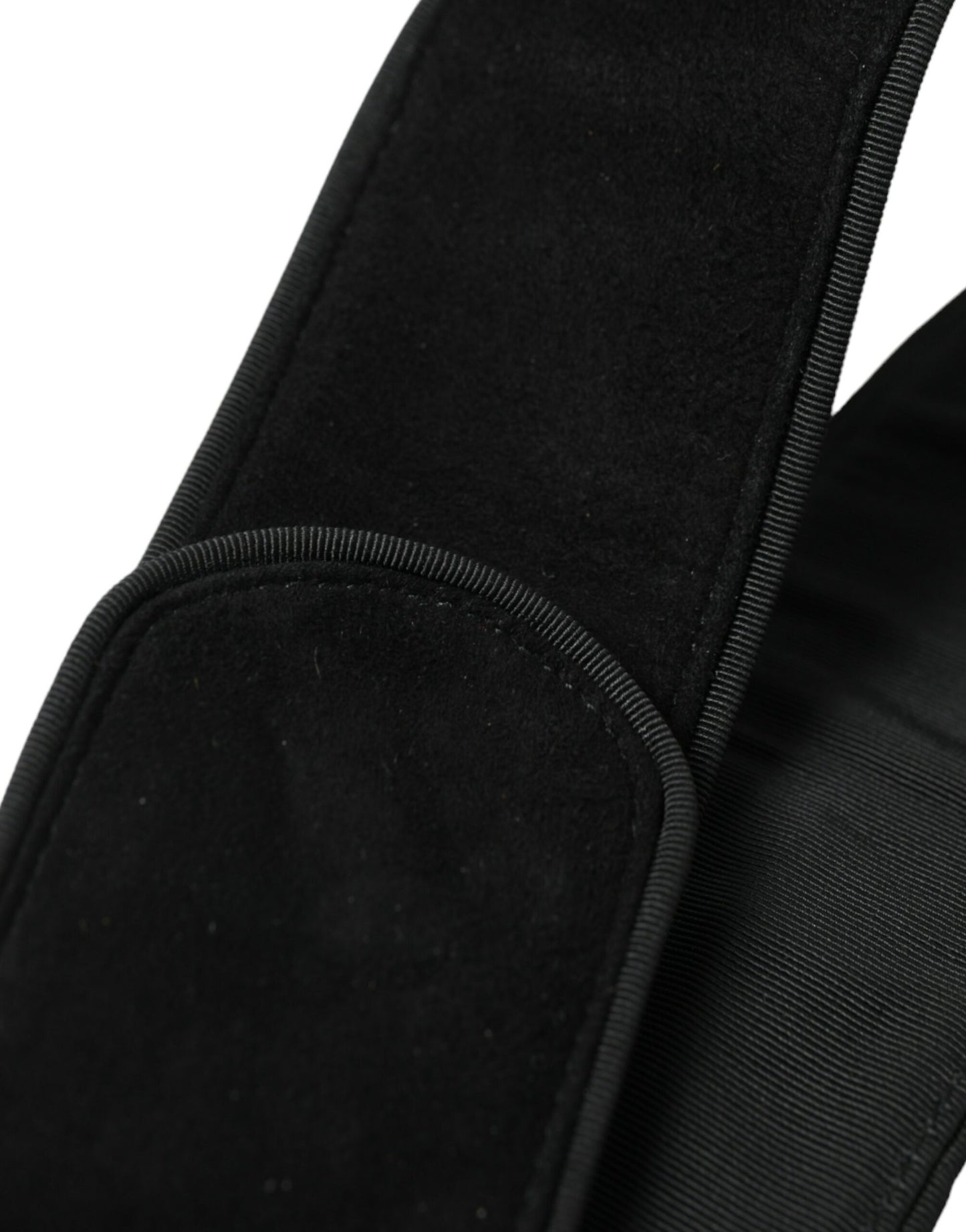  - Elegant Suede Waist Belt in Timeless Black