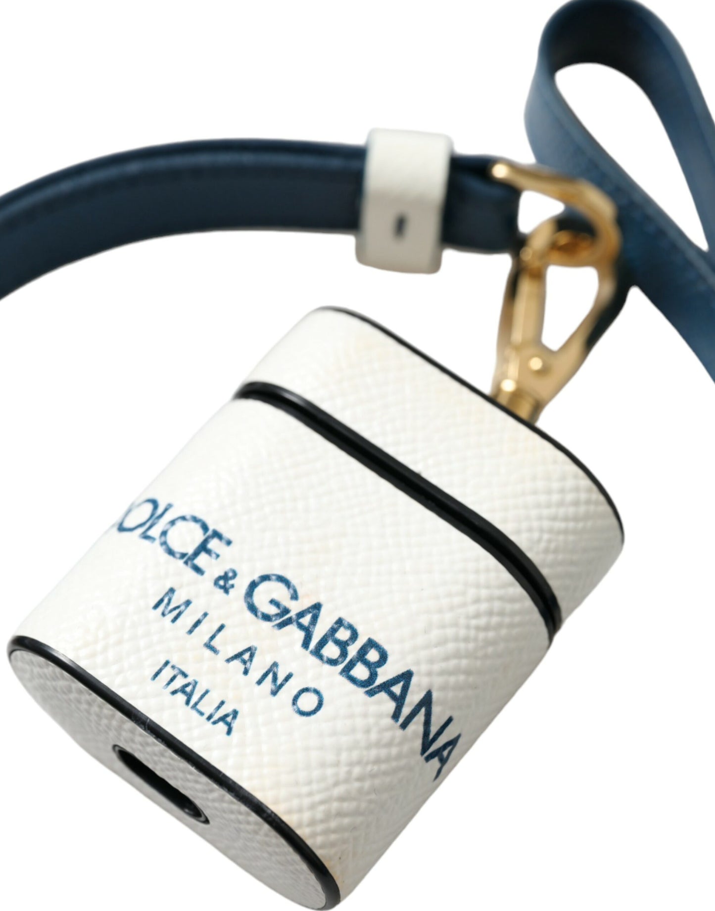 Dolce & Gabbana Blue & White Capri Milano Leather Airpods Case