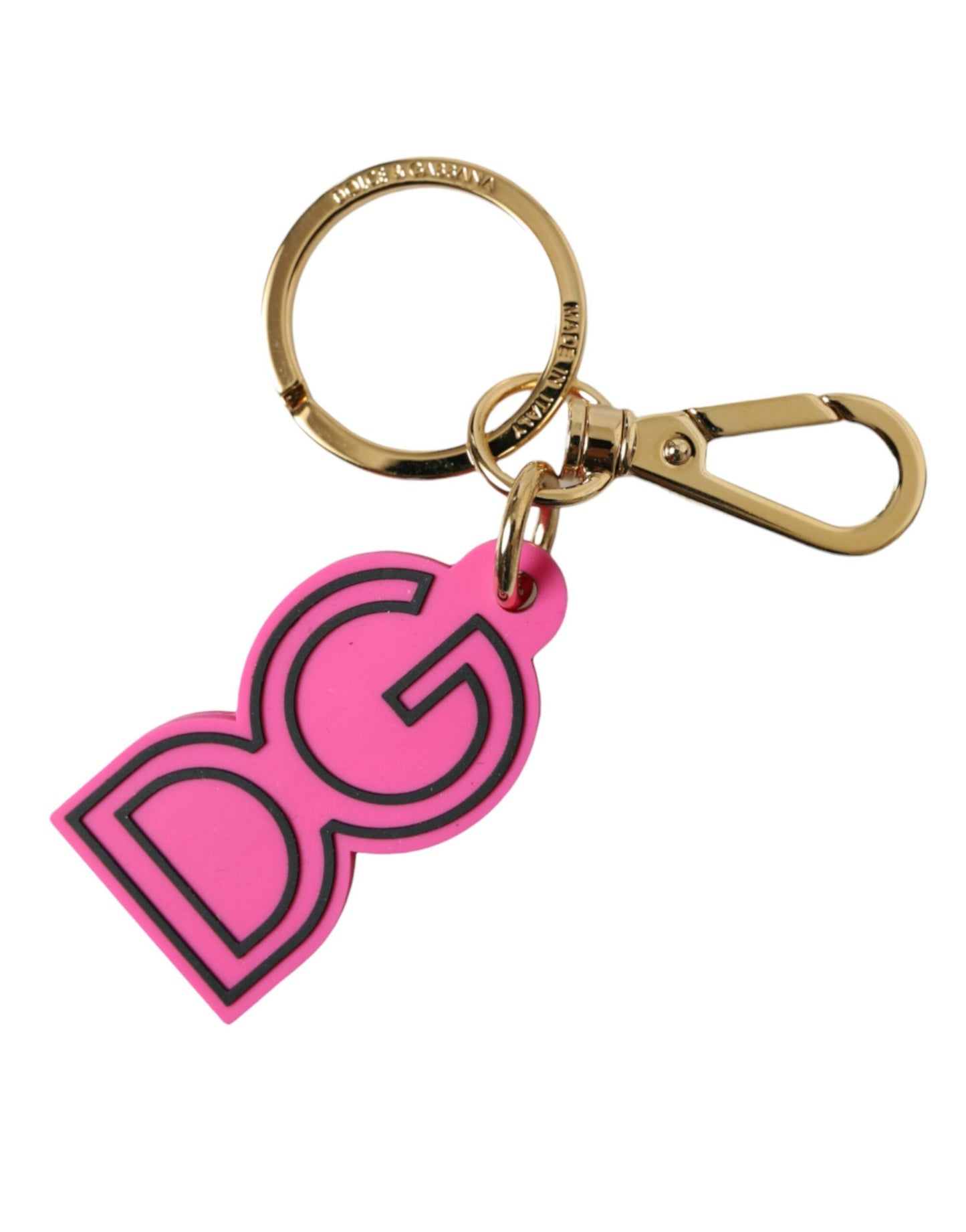  - Chic Gold and Pink Keychain Elegance