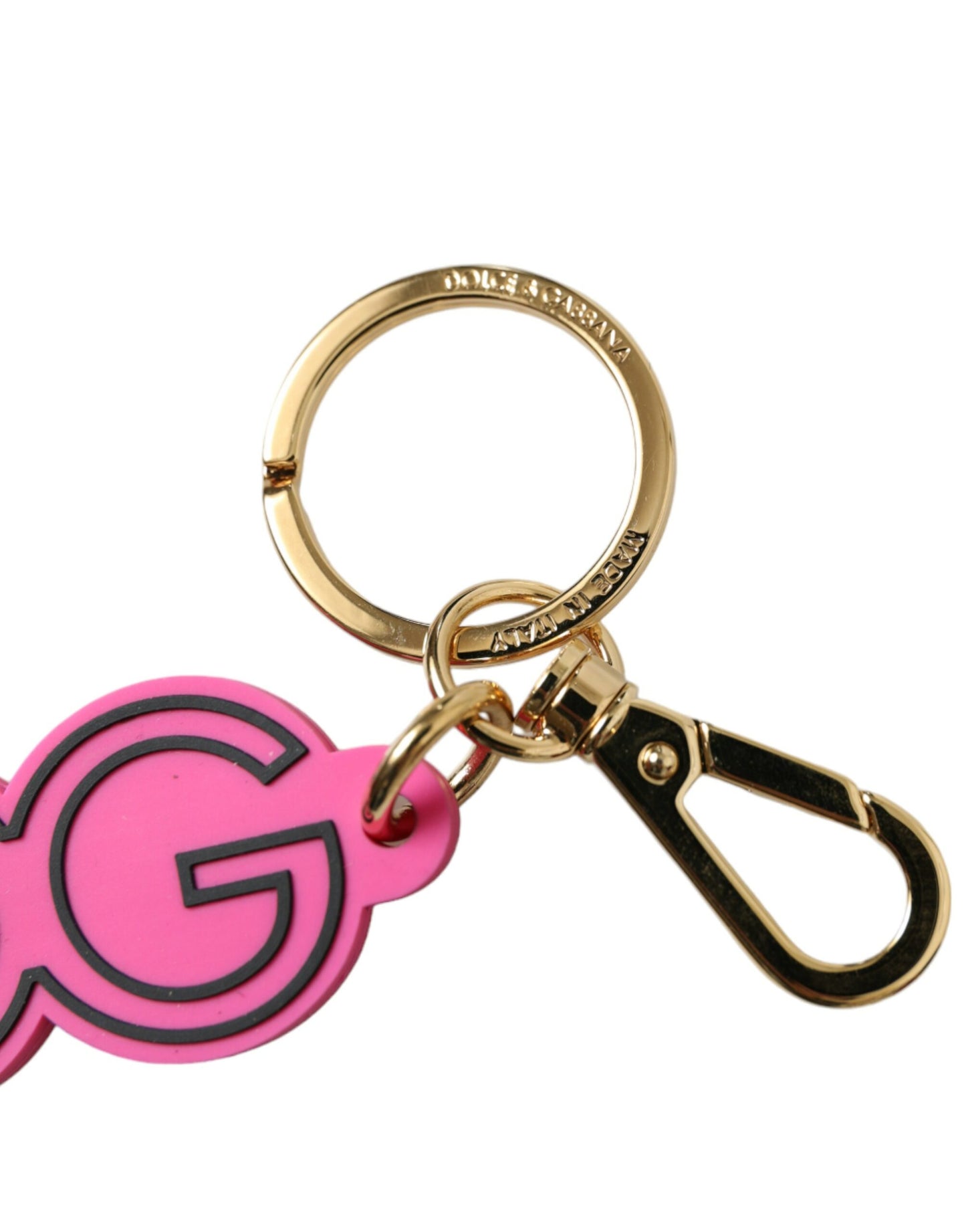  - Chic Gold and Pink Keychain Elegance