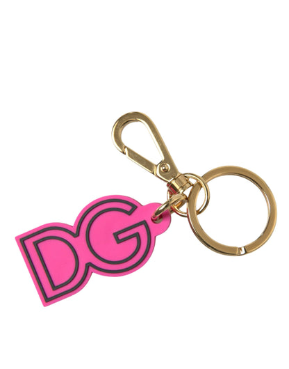  - Chic Gold and Pink Keychain Elegance