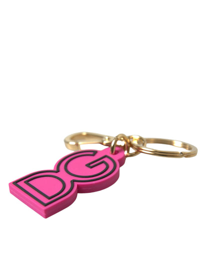  - Chic Gold and Pink Keychain Elegance