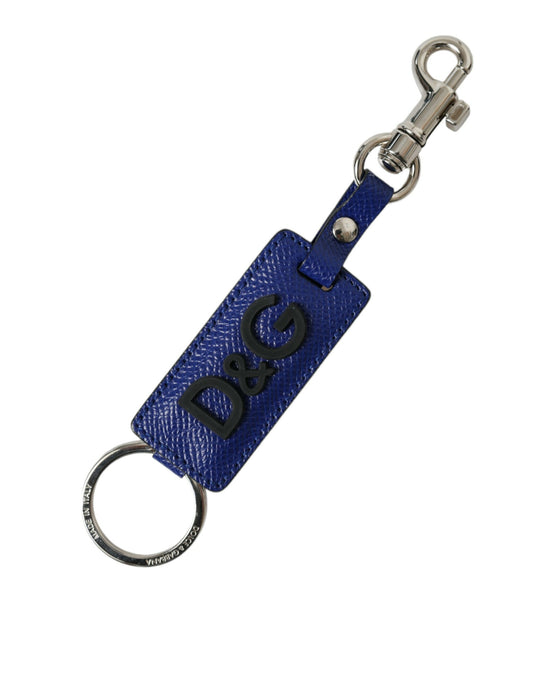  - Elegant Blue Trifold Calf Leather Key Holder