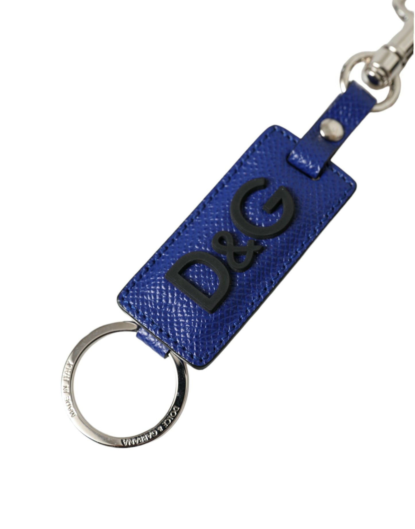  - Elegant Blue Trifold Calf Leather Key Holder