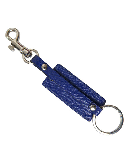  - Elegant Blue Trifold Calf Leather Key Holder