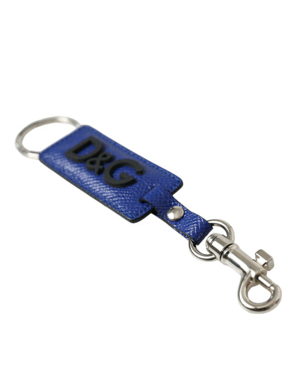  - Elegant Blue Trifold Calf Leather Key Holder