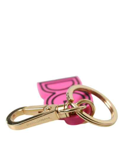  - Chic Gold and Pink Logo Keychain