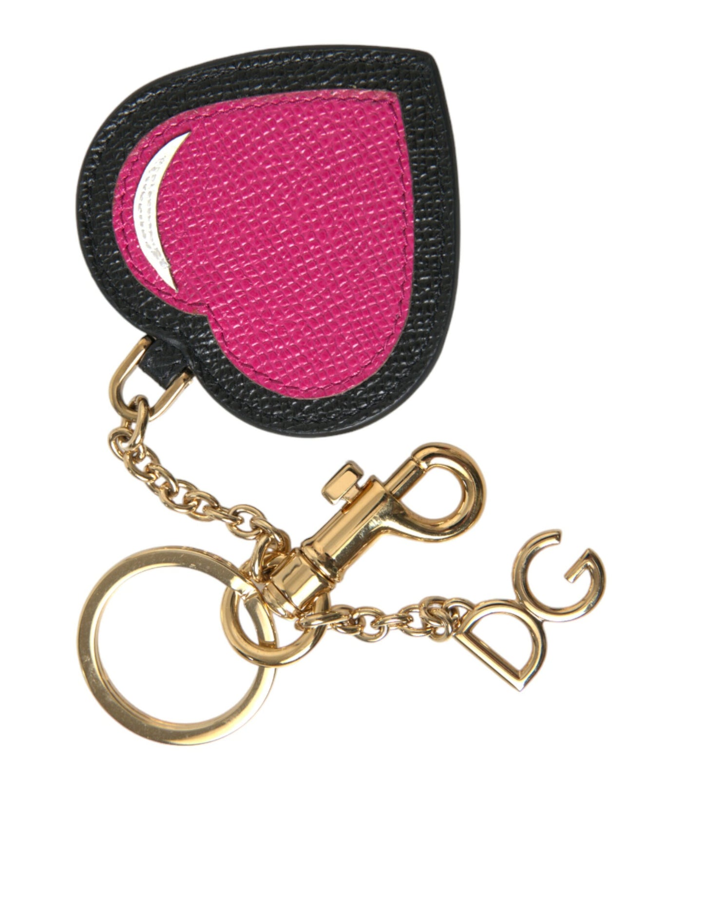  - Stunning Gold and Pink Leather Keychain