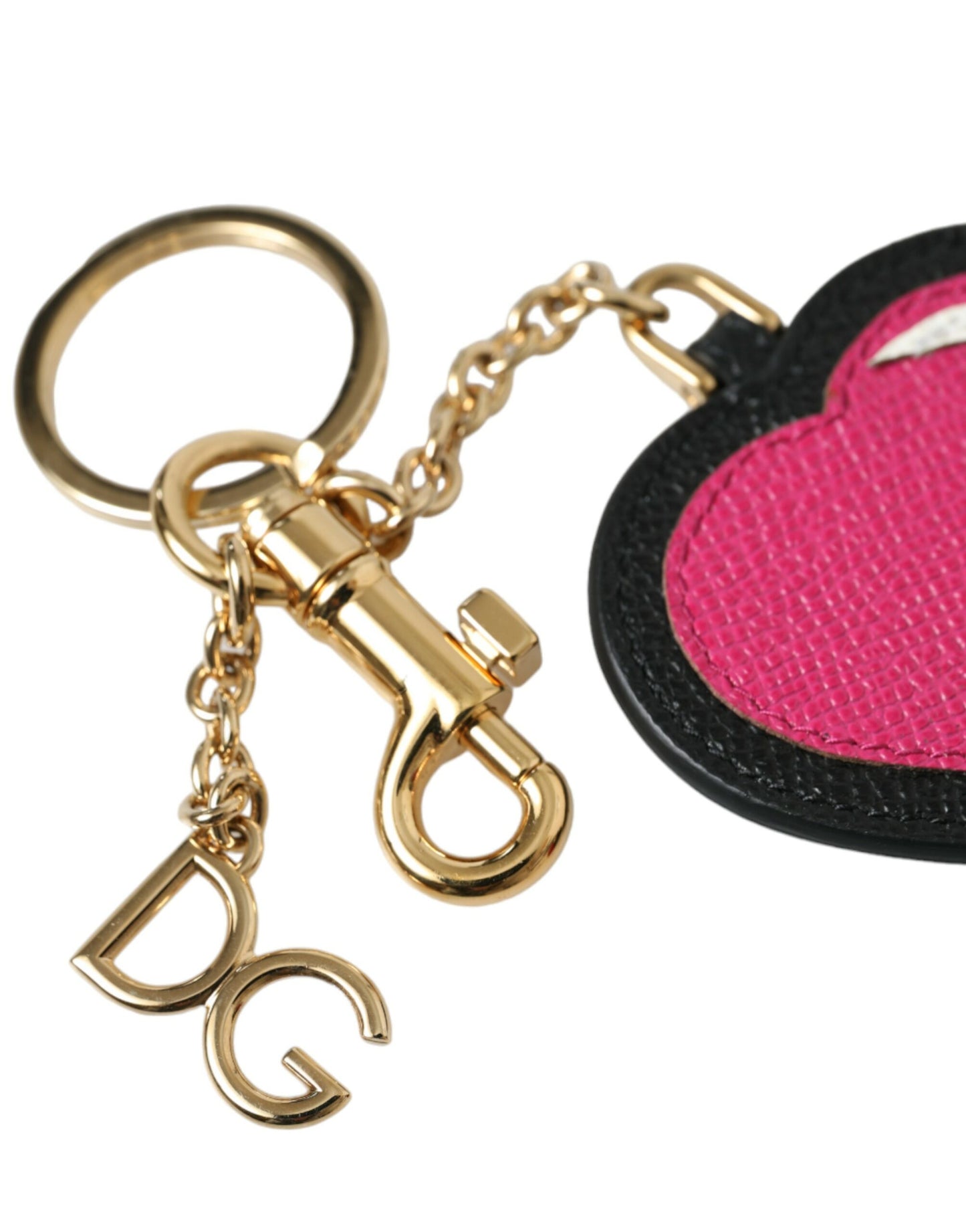  - Stunning Gold and Pink Leather Keychain