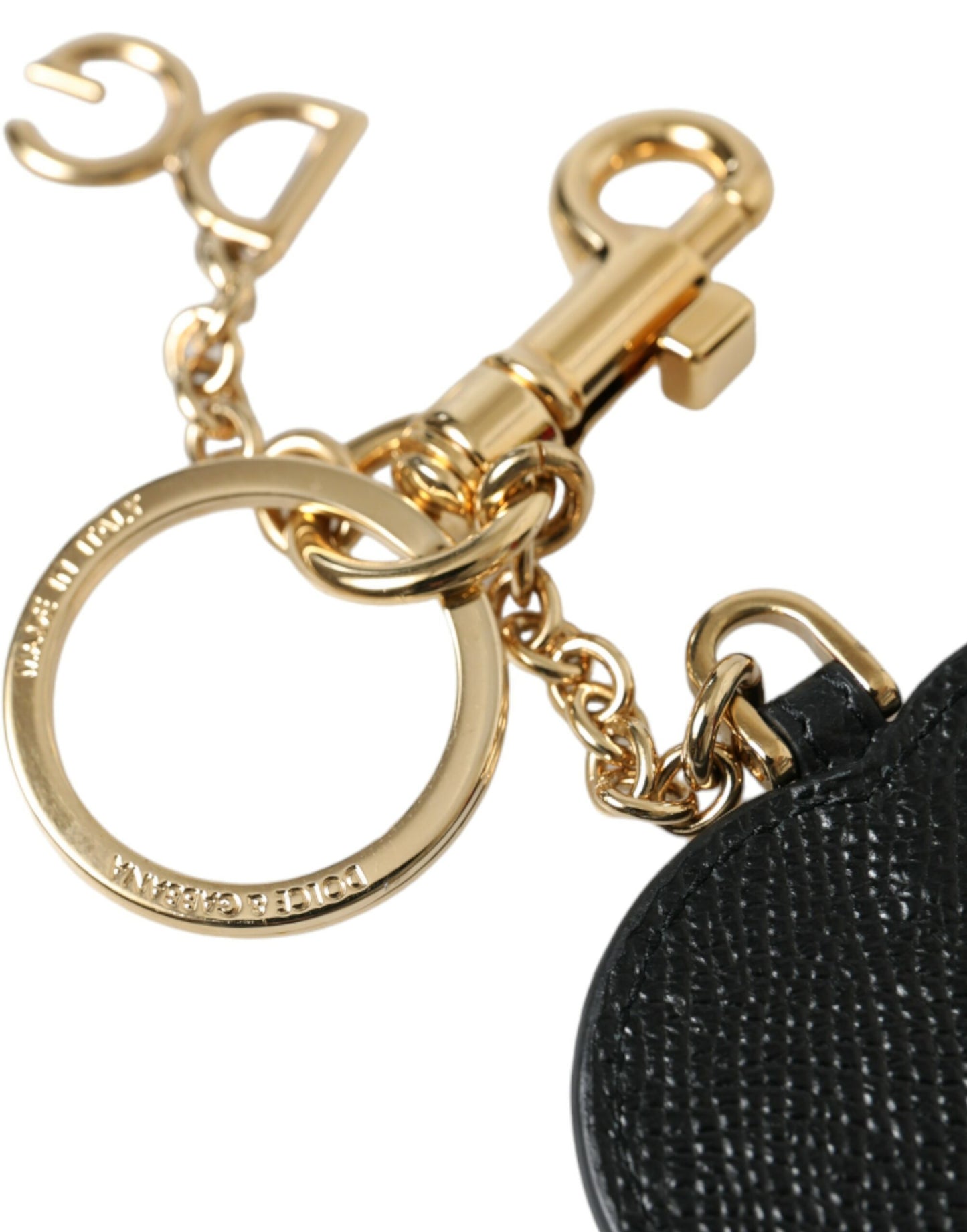  - Stunning Gold and Pink Leather Keychain