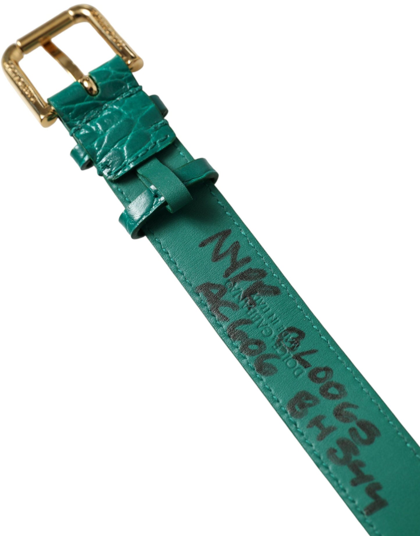  - Elegant Green Leather Neck Band