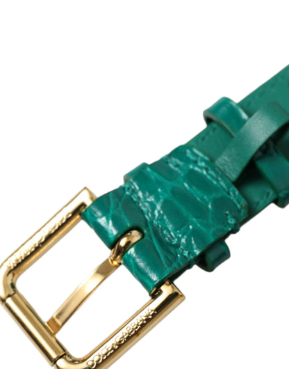  - Elegant Green Leather Neck Band