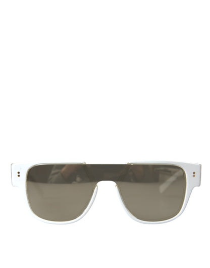  - Chic White Acetate Designer Sunglasses