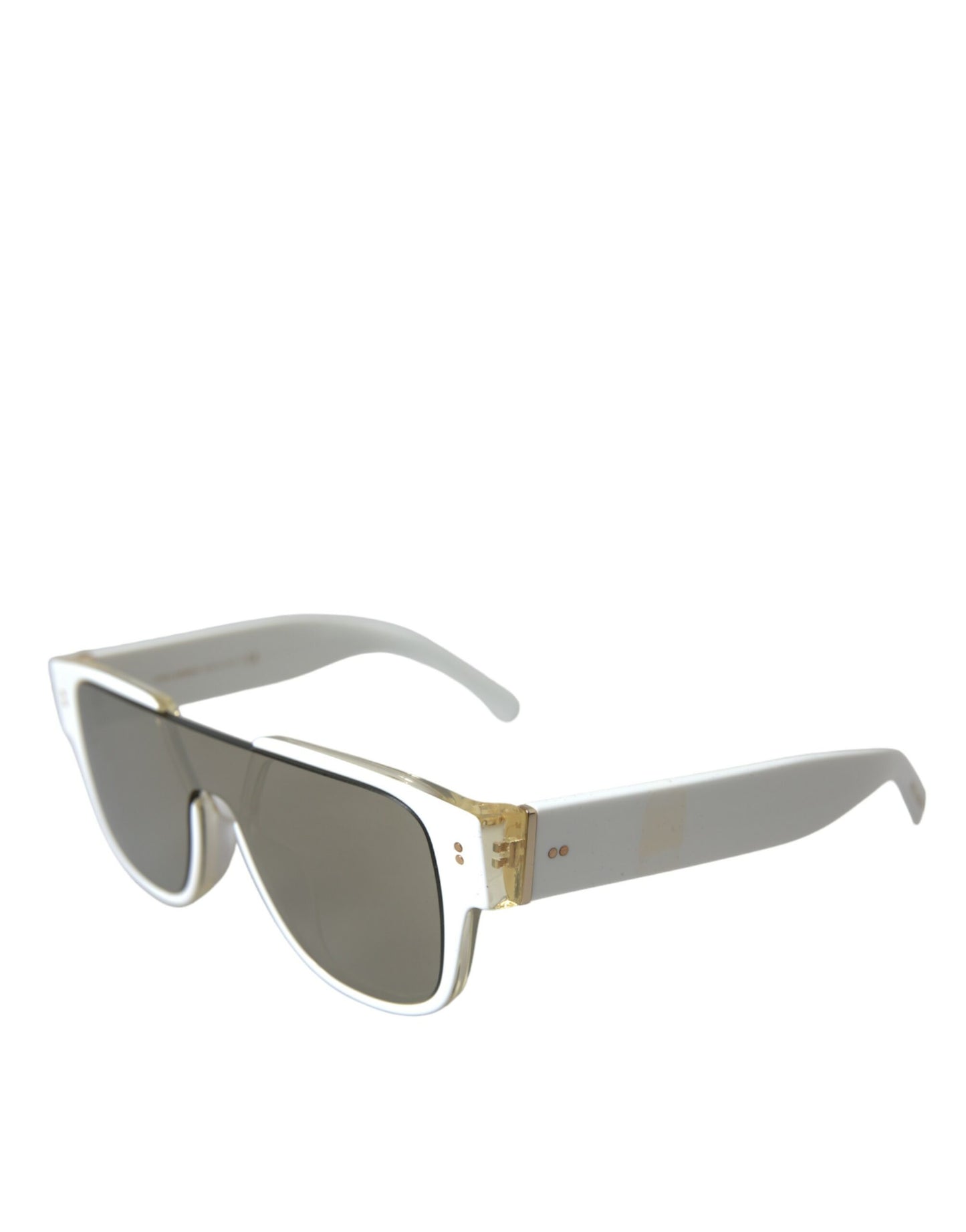  - Chic White Acetate Designer Sunglasses