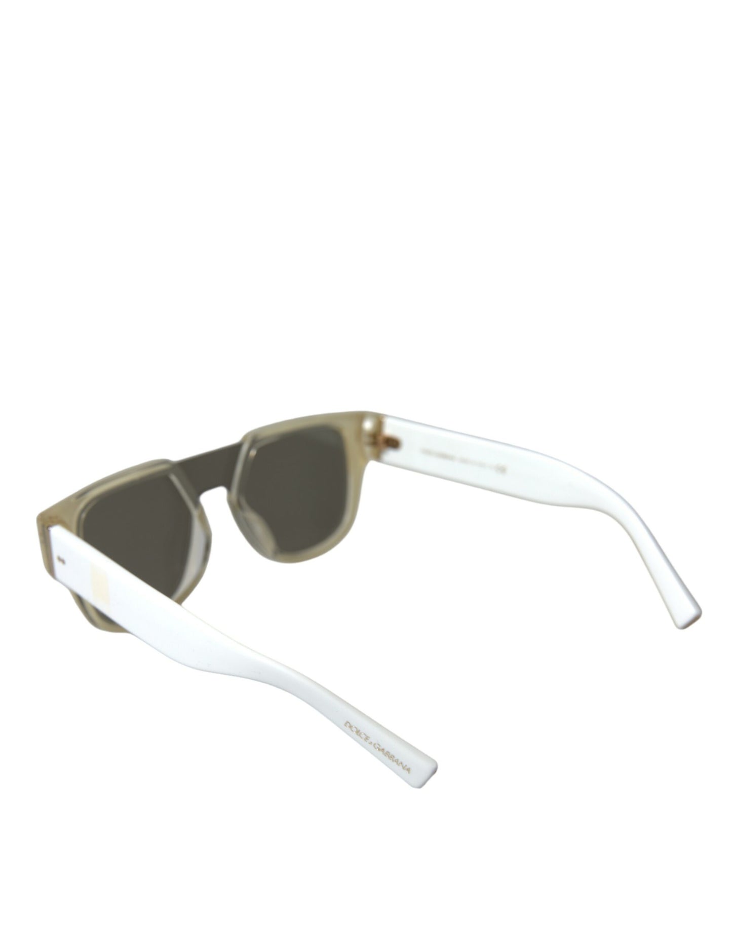  - Chic White Acetate Designer Sunglasses