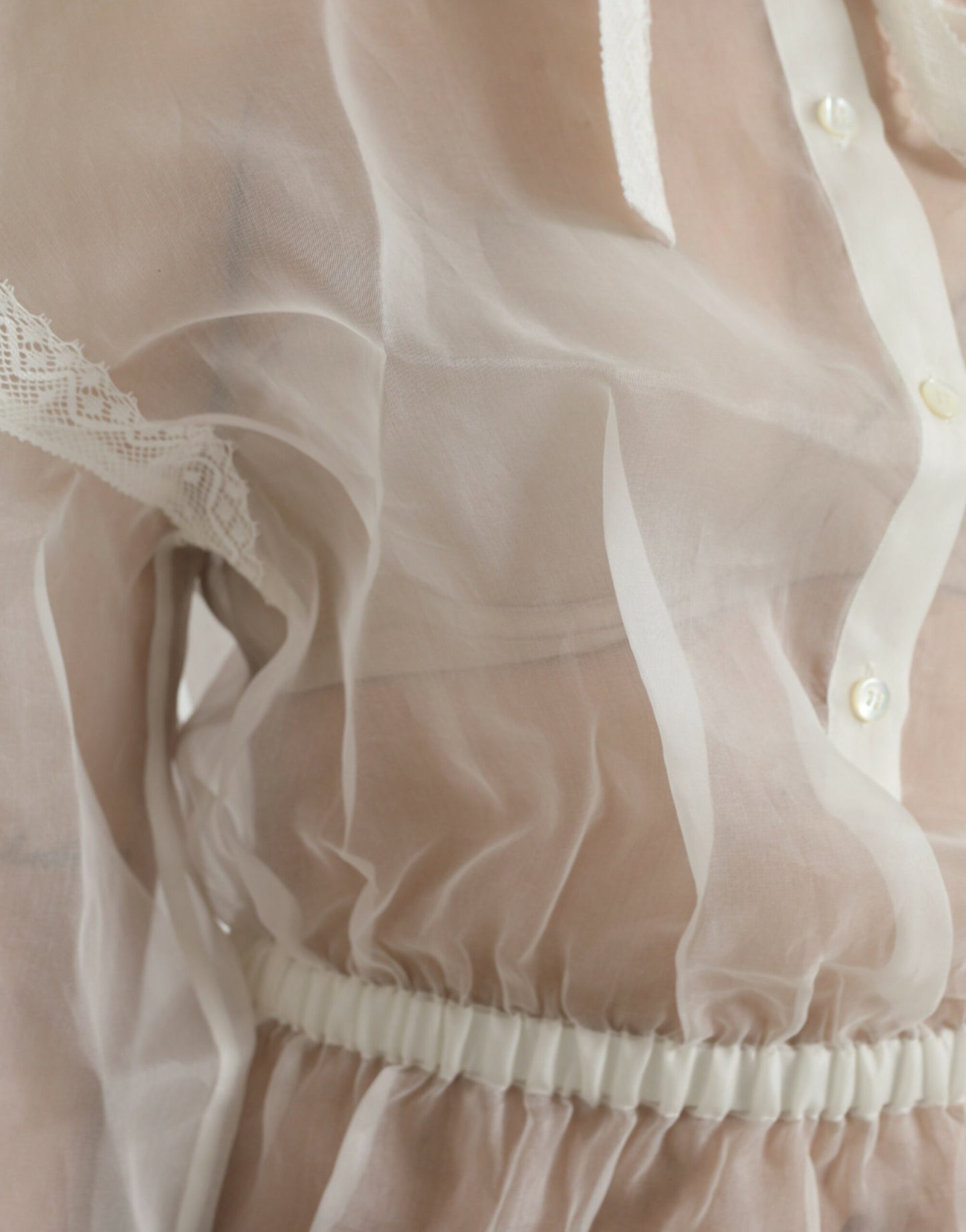  - Elegant Silk Blend Long Sleeve Blouse