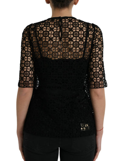  - Elegant Floral Lace Blouse Top