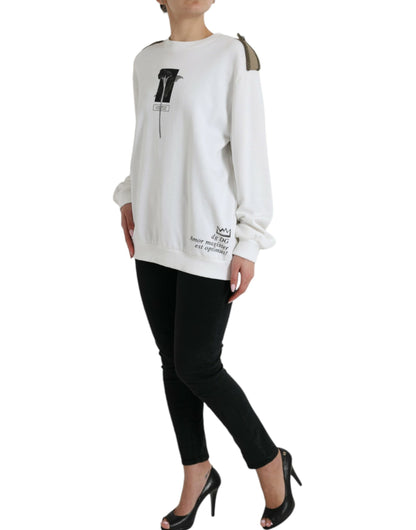  - Chic Black and White Crew Neck Sweater