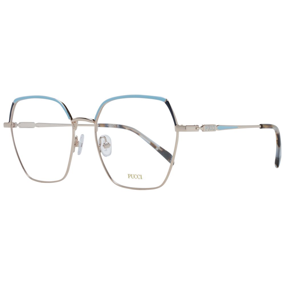 Emilio Pucci Women's Optical Frames – Gold Square Design, 54mm
