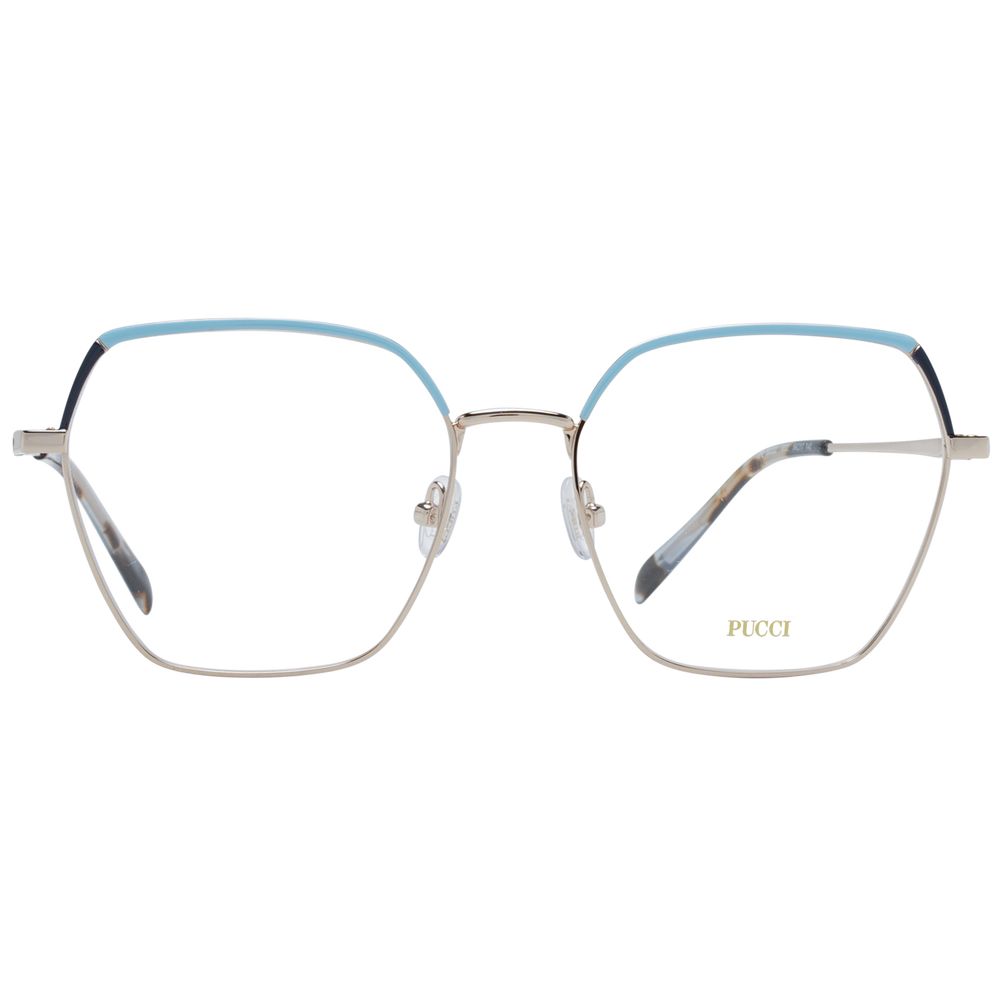 Emilio Pucci Women's Optical Frames – Gold Square Design, 54mm