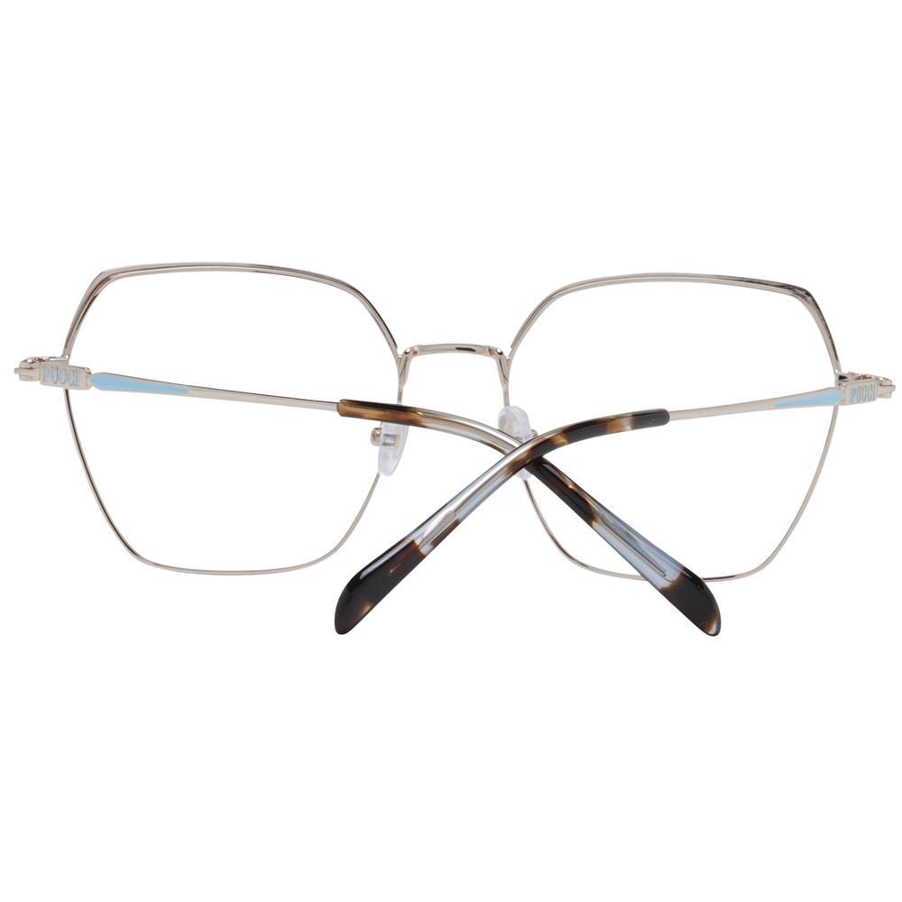 Emilio Pucci Women's Optical Frames – Gold Square Design, 54mm