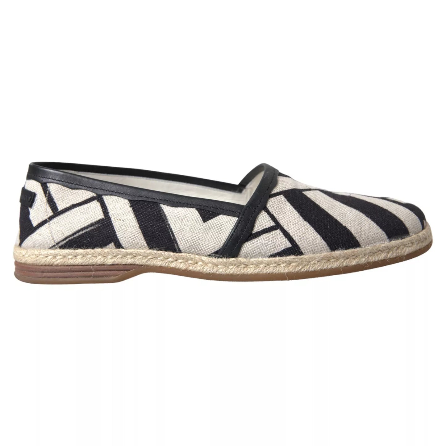  - Elegant Striped Leather Espadrilles