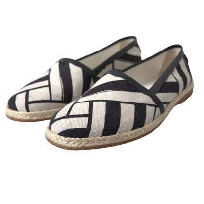 Dolce & Gabbana Striped Leather Espadrilles