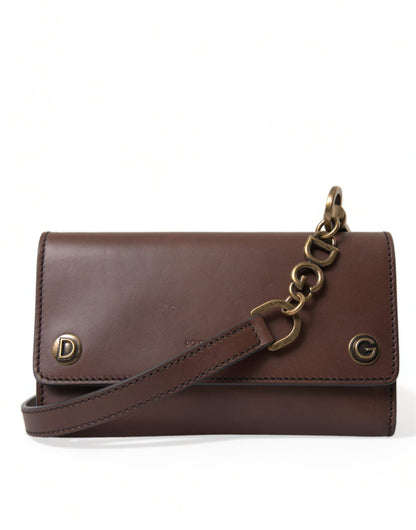  - Elegant Leather Shoulder Bag in Rich Brown