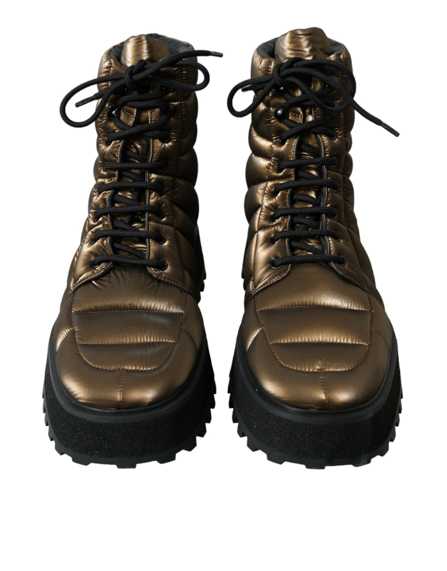  - Bronze Plateau Padded Boots with DG Logo Plate