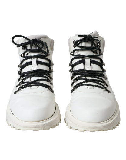  - Pristine White Italian Ankle Boots