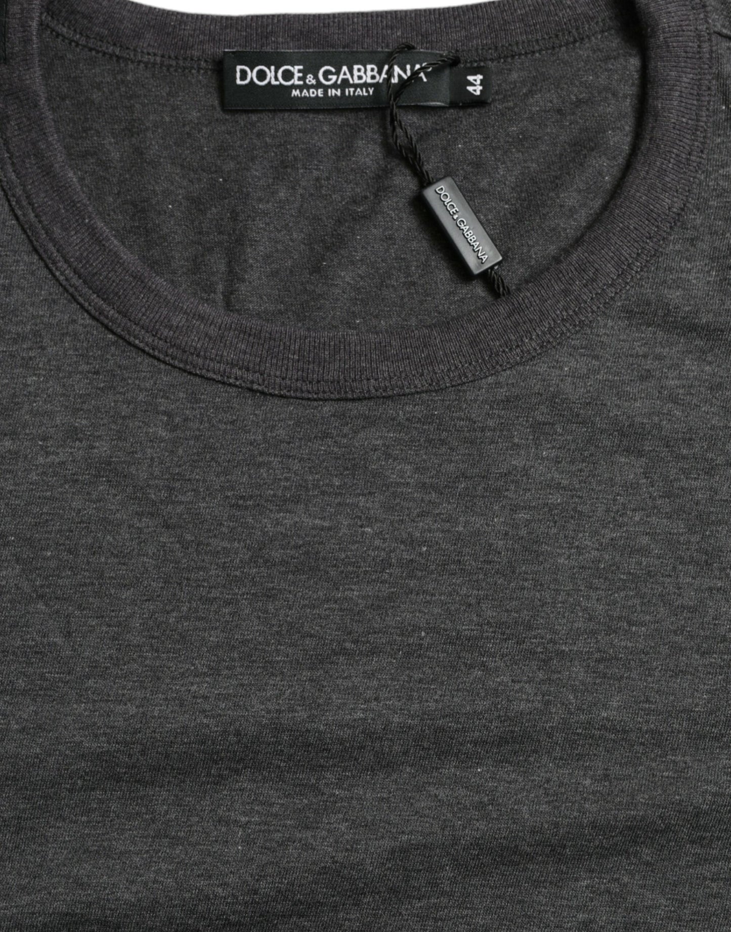  - Elegant Dark Gray Crew Neck Tee