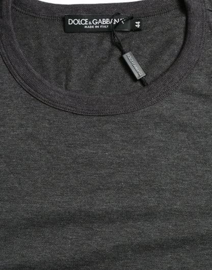  - Elegant Dark Gray Crew Neck Tee