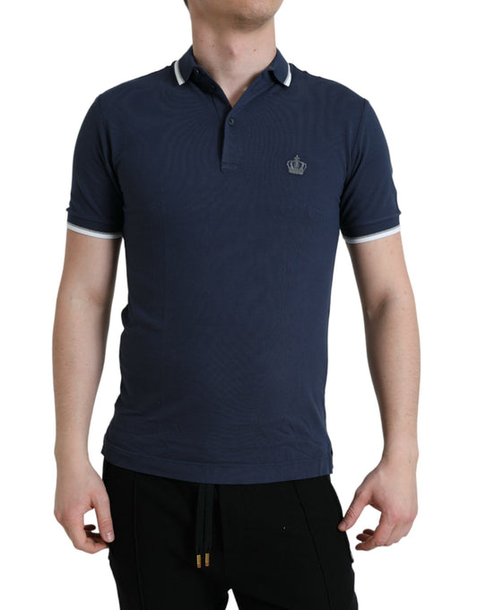  - Elegant Crown Embroidered Polo T-Shirt