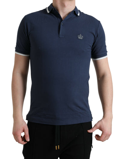  - Elegant Crown Embroidered Polo T-Shirt