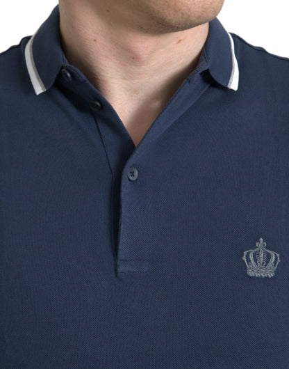  - Elegant Crown Embroidered Polo T-Shirt