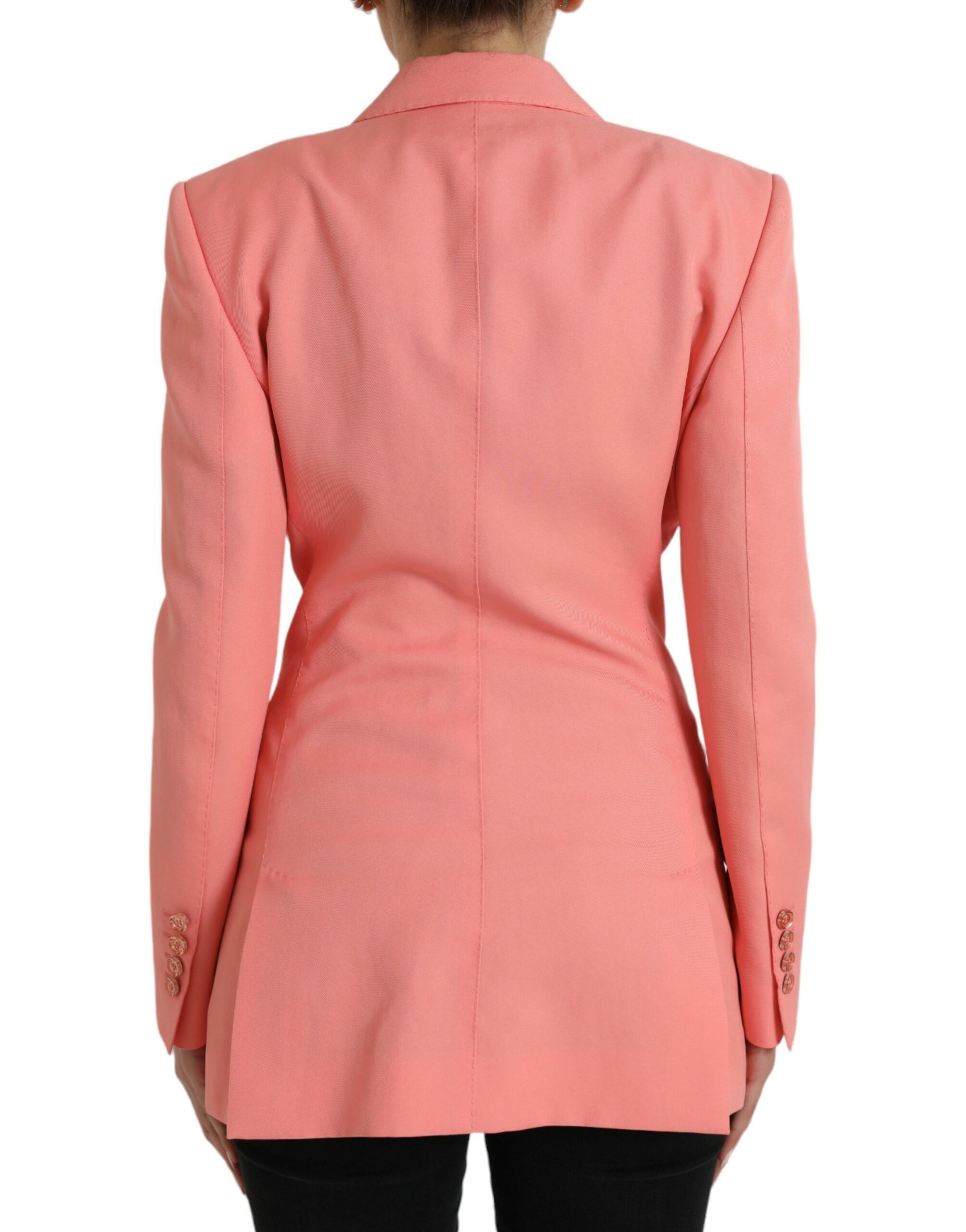 Chic Pink Peak Lapel Blazer by Dolce & Gabbana