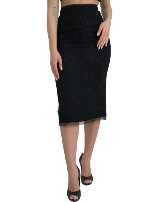 Elegant High Waist Midi Skirt - The Luxe Alliance