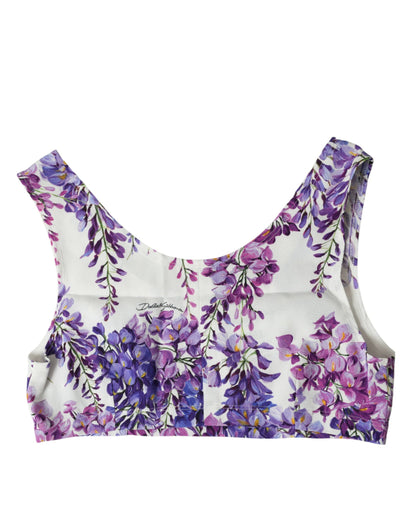  - Elegant Floral Cropped Top